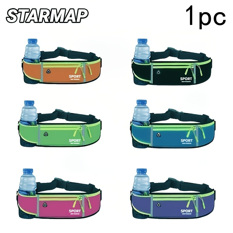 Running Gear Marathon - Outdoor-Sport-Laufgürteltasche, Marathon-Fitnessausrüstung, Handy-Gürteltasche, mit Wasserflaschenhalter, Handy-Gürteltasche