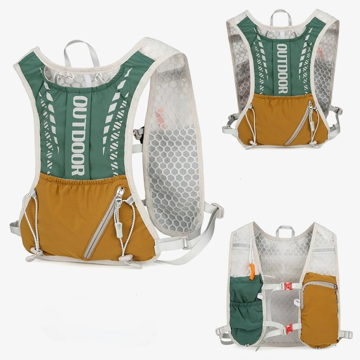 Running Gear Marathon - Professioneller Cross-Country-Laufrucksack, Trinkrucksack, Atmungsaktive Marathon-Outdoor-Ausrüstung, Wasserflaschentasche,