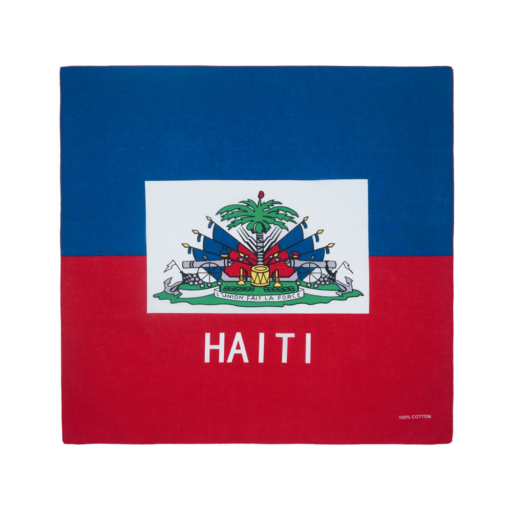 Running Gear Gifts - Haiti-Flagge, Bandana, 100 % Baumwolle, für