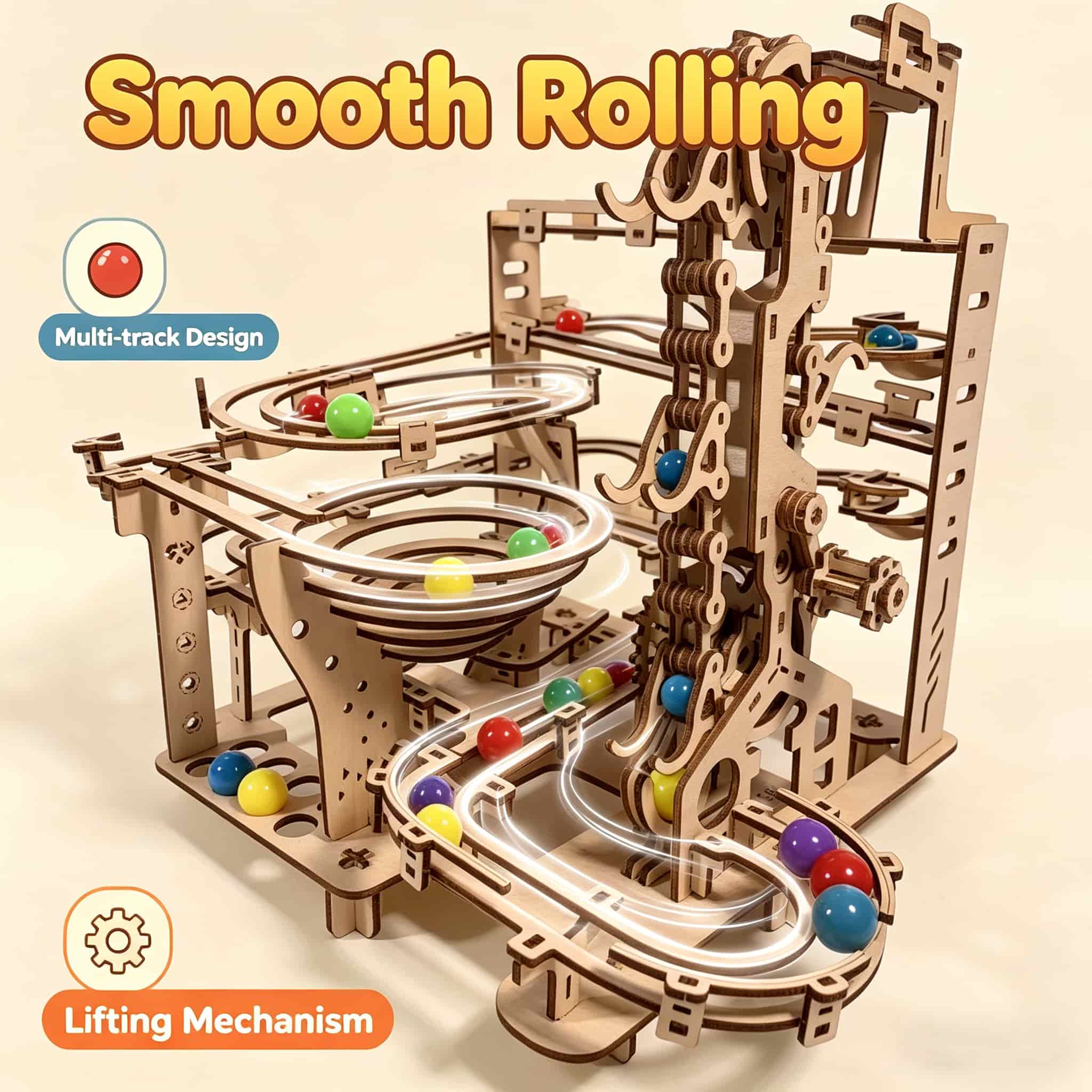Mechanische Murmelbahn 3D Holz – Running Gear Gifts Bewertung und Preis